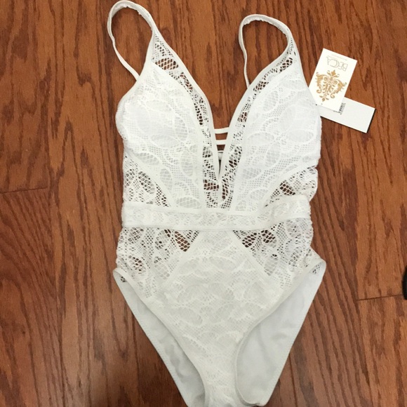 BECCA Other - White mesh swimsuit